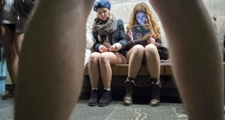 Día sin pantalones en el metro: fotos