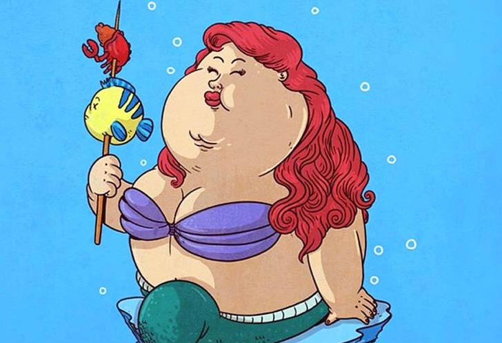 Famous chunkies: 39 nuevas ilustraciones obesas por Alex Solis