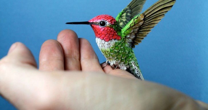 Aves hechas a mano con papel y madera por Zack Mclaughlin