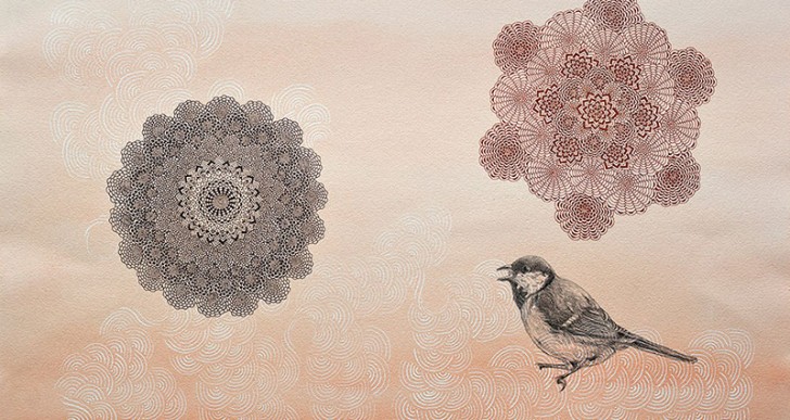 Los patrones en la naturaleza con pluma y tinta de Mami Yamanaka