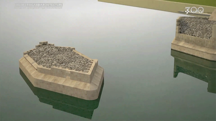 Esta animación digital muestra cómo construían puentes hace casi 700 años